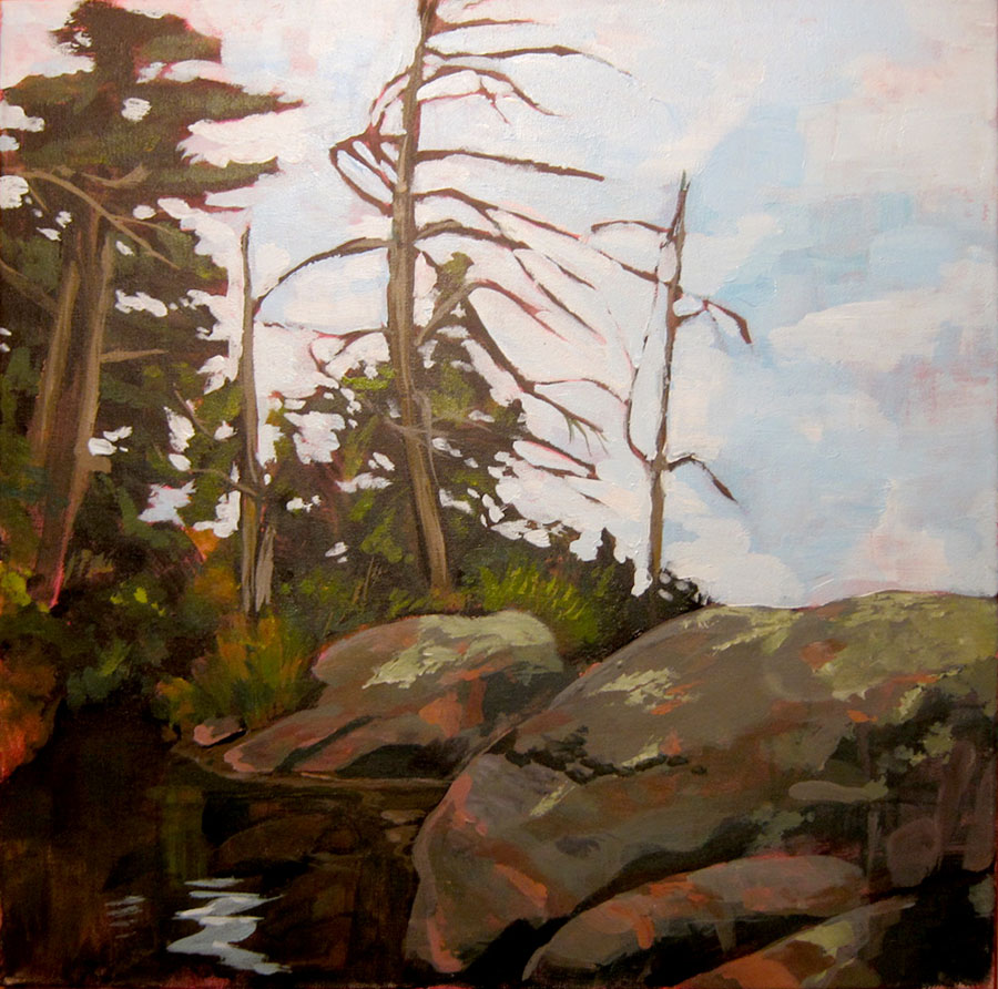 Painted at Big Bald Lake, 2013. SOLD. 16x16.